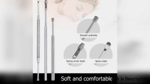 6 Pcs Ear Cleaner Set Stainless Steel Curette Spring Earwax Removal Kit Professional Cleaning Tool HZ280