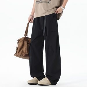 Quần Dài Ống Đứng Bằng Lụa Băng Cho Nam Mùa Hè 2025 Quần Dài Ống Đứng Rộng Rãi Thoải Mái Quần Dài Thể Thao Thường Ngày