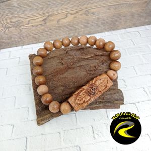 gelang kayu SETIGI SETEGI SANTEGI LAUT UKIR BUNGA A57