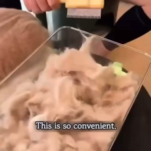 Flea Comb for Cats Dogs Brush for Shedding Pet Hair Removal Comb with Long & Short Stainless Steel Teeth for Deshedding