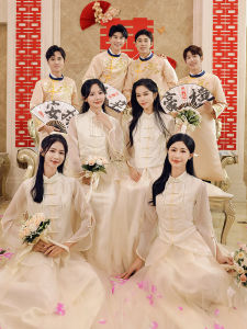 Bộ Đồ Cưới Truyền Thống Trung Quốc Cho Người Bạn Trai Và Người Bạn Gái Cỡ Lớn Phong Cách Cờ Lê Mới 2025 Bộ Đồ Cưới Cho Anh Chị Em