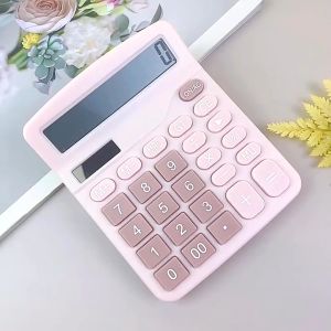 Solar Macaroon Large Size Color Random Electronic Calculator Mini Electromic Calcuator for Study Business Office