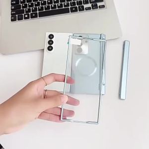 szhaiyu | Phone Case For Samsung Galaxy Z Fold 8 7 6 5 Fold8 Ultra Wireless Charging Magnetic With Tempered Film Pen Slot With Pen Cover