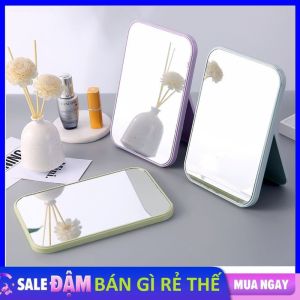 Gương Trang Điểm Gấp Gọn Để Bàn Kiểu Dáng Hàn Quốc - Gương Soi Để Bàn Trang Điểm - Gương Gấp Gọn Hình Chữ Nhật Decor Để Bàn Xinh Xắn - Gương Để Bàn Di Động