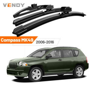 For Jeep Compass MK49 2006-2016 2007 2008 2009 2010 2011 2012 2013 Front & Rear Windshield Wiper Blades Windscreen Wipers Set