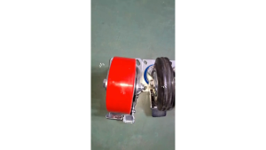 Roda Lori KARET 5" inch / 125 mm Rem Multi Arah Besi Caster Troli - Trolley BRAKE Castor Wheel LEGION