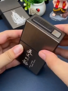 Electric Lighter Container Case 20pcs Removable USB Rechargeable Lighter Windproof Lighter Cigrtt Large Capacity