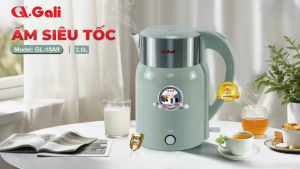 [ RẺ VÔ ĐỊCH ] Ấm Siêu Tốc Gali GL-18A9  Thiết kế 2 lớp chống nóng  inox 304  An Toàn  Tiện Lợi  Có chức năng giữ ấm  Bảo hành 24 tháng