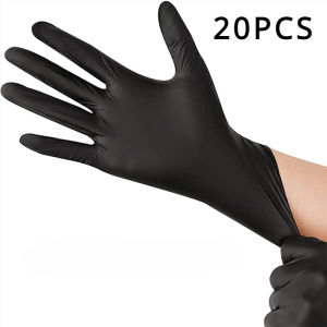 100/50/20PCS Black Nitrile Gloves Disposable Cleaning Gloves for Bathroom Cleaning Kitchen Dishwashing Nail Art Beauty