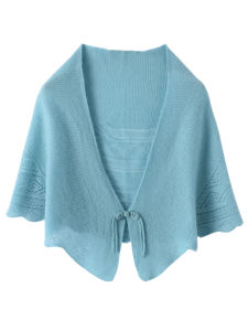 Pure Wool Knit Shawl Summer with Skirt outside Womens Air-Conditioned Room Cervical Support All-Matching Hollow Frog Button Cardigan Thin