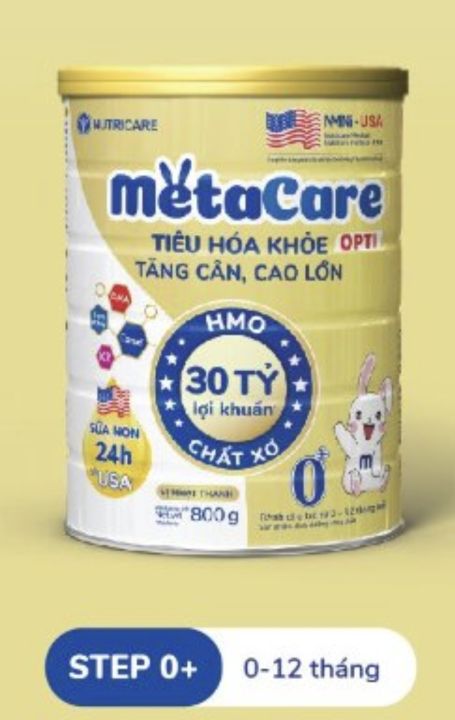 Sữa Metacare Opti 0+ tiêu hóa tốt, tăng cân, cao lớn (0-1 tuổi) (Date mới)