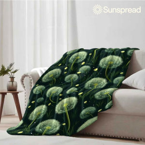 Beast Kingdom | Dandelion Night Soft Warm Flannel Blanket Lightweight Cozy Christmas Halloween Home Decor Room