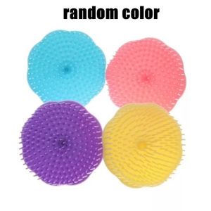 K.1pcs High quality silicone Washing hair massage comb Styling Tool Bathroom Accessories Dandruff Cleaning Shampoo Brush Random color shipping