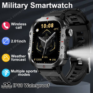 Mens Smartwatch 2.01" AMOLED Screen Bluetooth Call Sleep Heart Rate Fitness Clock Multiple Sports Modes Waterproof Smart Watch