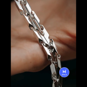 Square Bamboo Stainless Steel Chain Necklace Kalung Anti Karat Rantai Leher Lelaki Wanita Men Women Fashion 不锈钢 瓜子链 项链