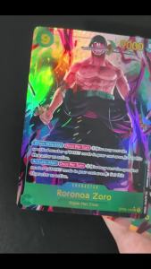 Bandai | DIY Proxy One Piece TCG English OP06-118 Roronoa Zoro Parallel SEC Character Green Game Collection Card Toy
