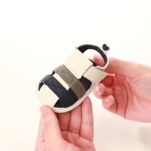 Baby Sandals Fashion: Color Matching Newborn Baby Shoes Soft Sole Non-slip Walking Shoes 0-18M First Walker