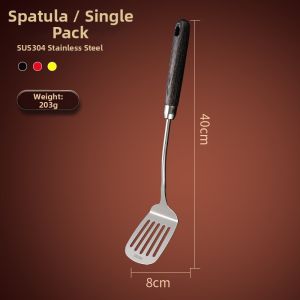 Stainless Steel Black Wood Handle Kitchen Utensils Set