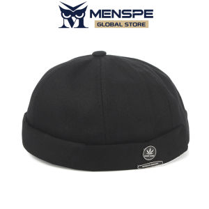 MENSPE Men Cap Melon Beanie Hats Adjustable Docker Cap Fashion Mens Landlord Hat Hip Hop Brimless Hat Spring And Summer Street Trend Melon Hat Embroidery Retro Cap