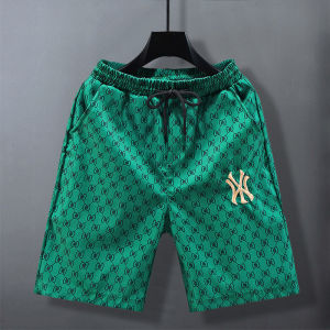 กางเกงขาสั้นผ้าไหมน้ำแข็งสำหรับผู้ชาย กางเกงขาสั้นลำลอง 5 จุด ทรงหลวม สวมใส่สบาย สำหรับฤดูร้อน ปี 2024 กางเกงขาสั้นชายหาด