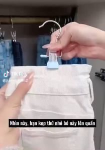 Móc Kẹp Quần Áo Đơn Đầu Bọc Nhựa PVC Chống Tuột Móc Inox Treo Quần Áo Dạng 1 Kẹp Tiết Kiệm Diện Tích Đa Năng Tiện Dụng