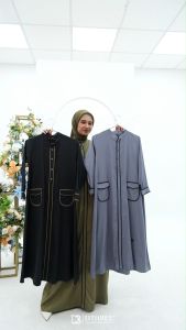 Dthree - Baju Couple 2026 Claretta Series (Lava Blue) / Sarimbit Keluarga Terbaru