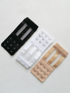 2 Pieces 4.5cm Wide Small Three Breasted Summer Cool Brushed Intimates Extended Buckle Bra 2 Extension Buckle Hook and Eye Closure