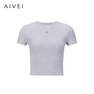 AIVEI | Celebrity Style Spring Summer New Lettering Slim Fit Short Sleeve T-Shirt