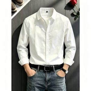 ZHUOCAN | Business Lightweight Long-sleeve White Shirt