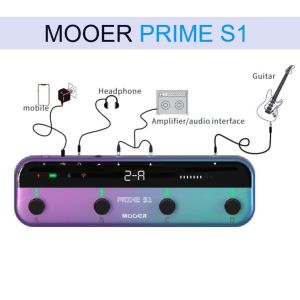 (in stock)MOOER Prime S1 Effectors with 128 Guitar Effects Drum Machine Tuner LOOPER Support Bluetooth Built-in Battery Guitar Pedal