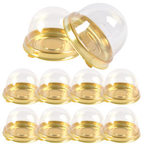 10/30pcs Clear Plastic Mini Cupcake Boxes Muffin Pod Dome Muffin Container Box for Wedding Birthday Dessert Baking Decorations