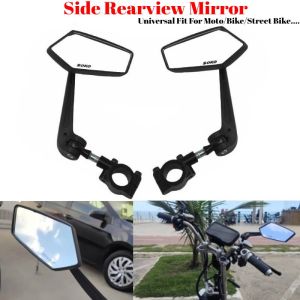 Universal Bike Handlebar Mirrors Motorcycle Rear View Mirror HD Wide Angle & 360° Rotating Back Sight Rearview Motorcycle Mirror