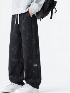 Wood soon | American Tie-Dye Loose Straight Sweatpants