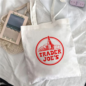Túi Vải Canvas Thân Thiện Với Môi Trường Trader Joes Túi Xách Đeo Vai in Họa Tiết Thường Ngày Túi Vải Canvas Túi Xách