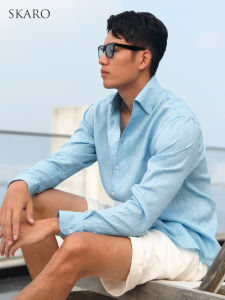 Pure Linen Breathable Cascading Sleeve Shirt