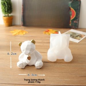 3D Unicorno Bear Geometric Rabbit Silicone Perfume Plaster DIY Diffuser Stone Car Sewing Stereoscopic Geometry Bear Perfume Mold