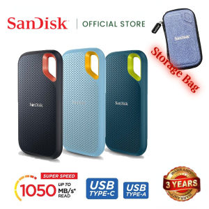 USB Sandisk Extreme 3.2 Gen 2 SSD 1TB/2TB/4TB/6TB/8TB/10TB (R:1050เมกะไบต์/วินาที) (E61) โซลิดสเตทไดรฟ์ภายนอก Type-C