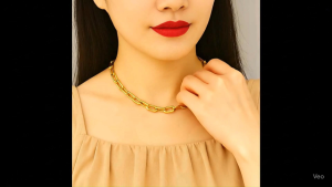 [HCM]Dây chuyền nữ mạ vàng 18k sang trọng Dây chuyền nữ mạ vàng đẹp sáng bóng Dây chuyền nữ titan - Người Đẹp Vì Lụa