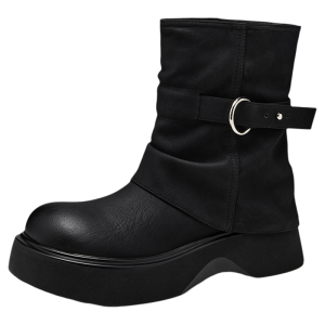 Josiny | Height-increasing Sweet Cool Retro Mid Calf Boots Easy to Wear