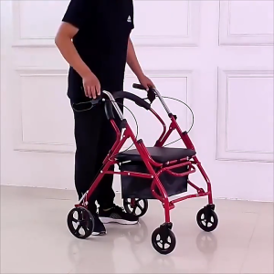 Xe tập đi cho người già AMIHOUSE xe đẩy xe đẩy hàng xe tập đi giải trí cho người già có ghế ngồi- Khung tập đi hợp kim nhôm