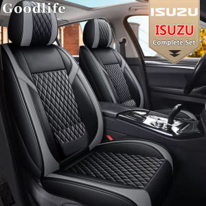 2025 Isuzu Luxury Car Seat Covers SetFull Coverage Leather Seat Protector With fixed lumbar support For Dmax Mux Trooper Sportivo Hi-Lander Fuego Alterra  Triton Interior decoration