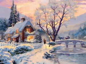 Jigsaw Puzzle for Adults 500/1000/1200/2000PCS Winter Landscape Artwork Mindful Game Stress Relief Decor Gift