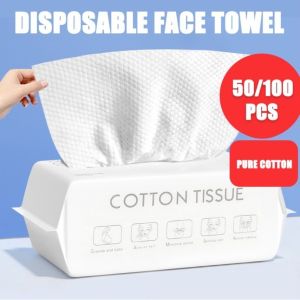 <Ship in 24h>100PCS Disposable Wash Face Towel Clean Face Towel Cotton Remove Makeup Facial Tissue