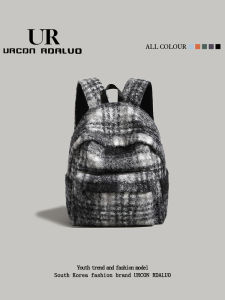 UR Furry Fluffy Womens Backpack Large Capacity Commuter Computer Bag Student Bookbag Soft Polyester Material Zipper Closure