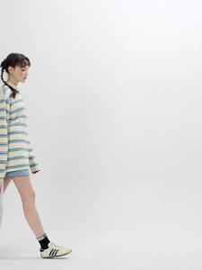 Turn Signal | Trendy Striped Long Sleeve Womens POLO Shirt Autumn and Spring New Casual Loose