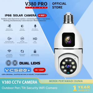 V380 Pro Dual Lens CCTV Camera Wifi Connect 360 With Audio and Speaker Buy 1 Take 1 CCTV Camera No Need Wifi Outdoor Wireless IP Security Camera HD 1080P CCTV Camera Connect Cellphone Two-Way Audio Auto Tracking Waterproof Night Vision