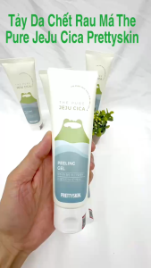 Tảy da chết rau má Prettyskin the pure jeju cica peeling Gel 150ml loại bỏ tế bào chết giảm mụn mờ thâm sạm căng sáng da| Vegoco Cosmetics