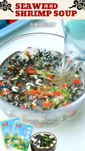 [BUY 5 TAKE 5] Seaweed Shrimp Soup - Tasty convenient & healthy - Instant Seaweed Shrimp Soup – Premium Kelp and Dried Shrimp Soup Base Pack LumiFood