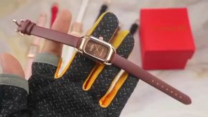 Box Exclusive Jam Tangan Coach Mini VA-964HR / Jam Tangan Fashion Wanita Tali Kulit Diameter 2cm