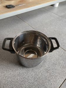 PANCI MASAK SAYUR STAINLES 18cm PEGANGAN ANTI PANAS TUTUP KACA MURAH